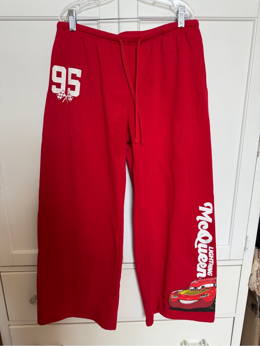 Disney Red Lightning McQueen Unisex Sweatpants L